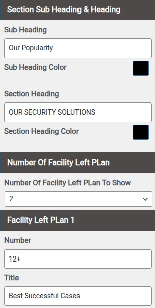 set Featured Page section