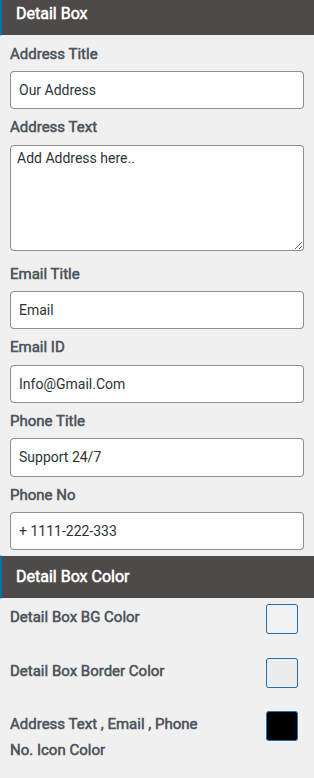select Contact Page template