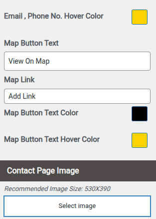 select Contact Page template
