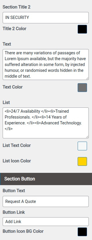 set Featured Page section
