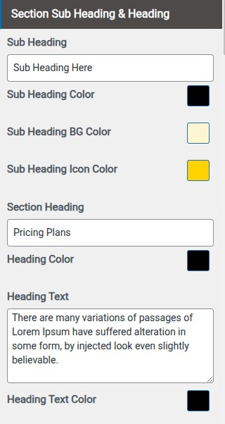 set Featured Page section