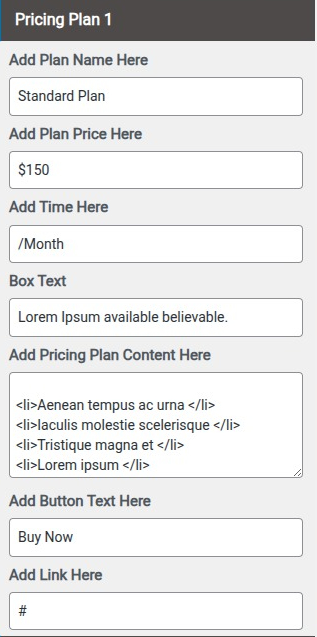 set Featured Page section