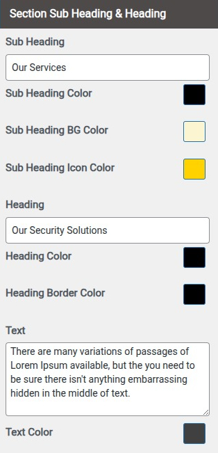 set Featured Page section