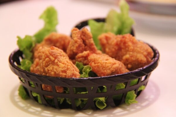 Chicken schnitzel with apple salad